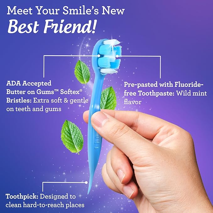 GuruNanda Travel-Ready Oral Care Bundle – 70ct Disposable Pre-Pasted Toothbrushes & 7 Coconut Oil Pulling Sachets for Fresh Breath & Clean Smiles on The Go