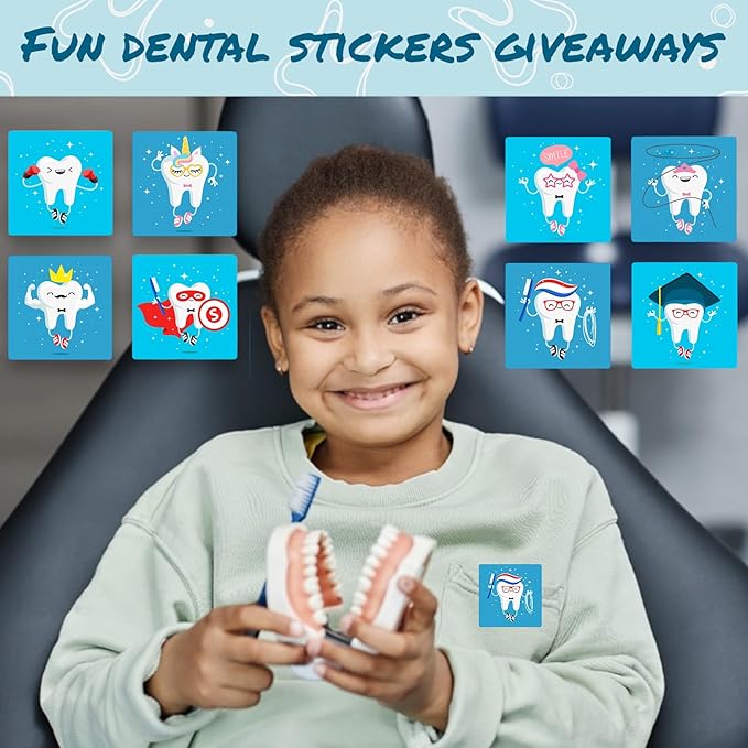 Dental Stickers - 320PCS Tooth & Teeth Hygiene Stickers for Kids, Dental Education, Brush Your Teeth Stickers, Dentist & I Lost a Tooth Rewards (320)