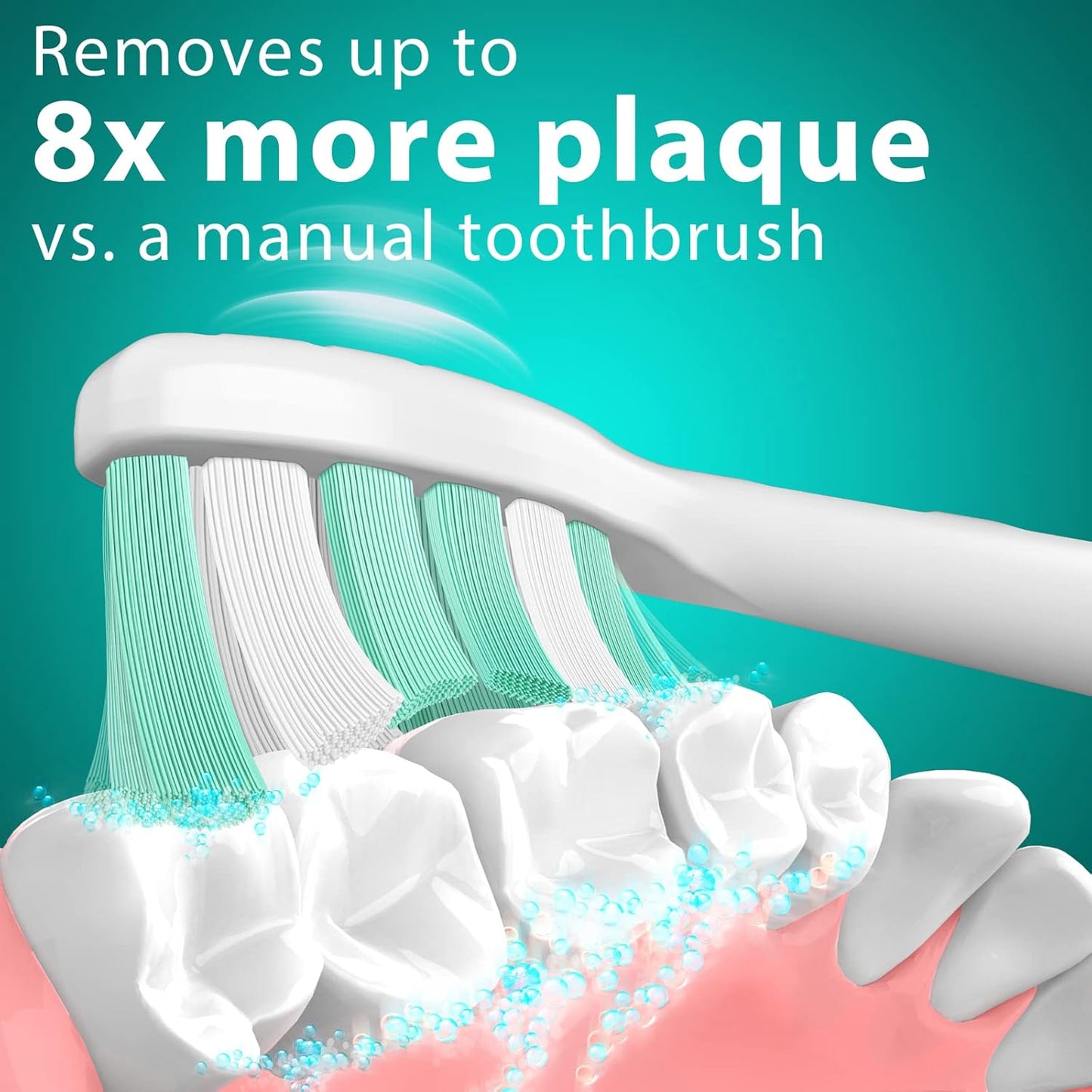 Replacement Toothbrush Heads for Philips Sonicare: Electric Toothbrush Replacement Heads Compatible with Sonicare Plaque Control ProtectiveClean 4100 5100 6100 C2 G2 W2, 8 Pack