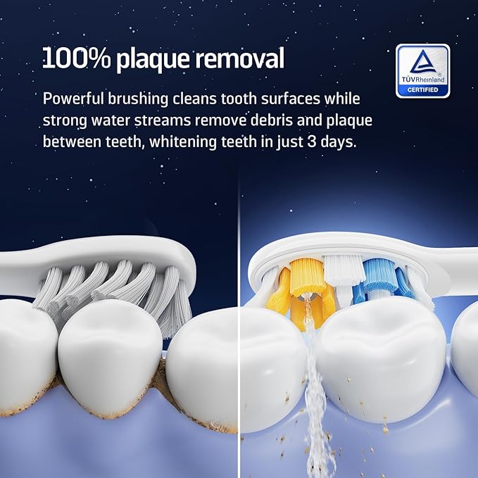 Soocas NEOS II Ultimate Set - Electric Toothbrush with Water Flosser, Sonic Electric Toothbrush for Adults, Portable for Travel, Deep Clean for Implants & Braces, Healthier Gums, Pearl White