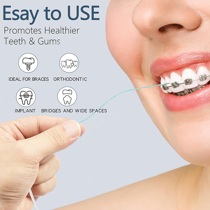 Super Floss Dental Floss for Braces, Pre-Cut Strands (1 Pack (70 Pcs))