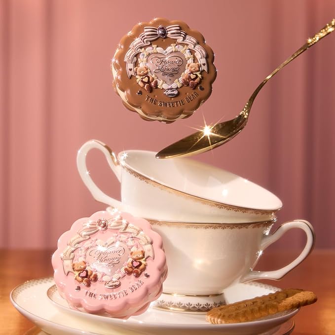 Flower Knows The Sweetie Bear Collection Silk Satin Blush,Seamless Soft Blendable Pressed Powder Pink Blush,Highly Pigmented & Long Lasting Natural Finish,0.18 Oz(02 Garden Picnic)