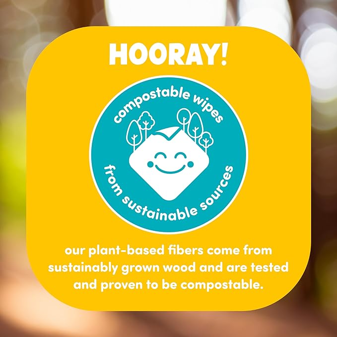 Yipes! Kids Face and Hand Wipes | Compostable Wet Wipes for Sensitive Skin | Individually Wrapped | Classroom Must Haves | Travel Essentials | For Backpacks, Lunchboxes, Classroom Supplies | 4 pack