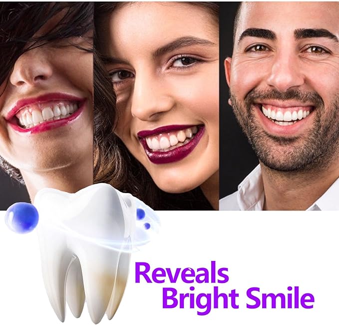 Color Corrector Purple Toothpaste for Teeth Whitening, Fresh Breath, Remineralizing, Xylitol Toothpaste, Enamel-Safe, Fluoride & Plastic Free, 2.11 Oz/60G