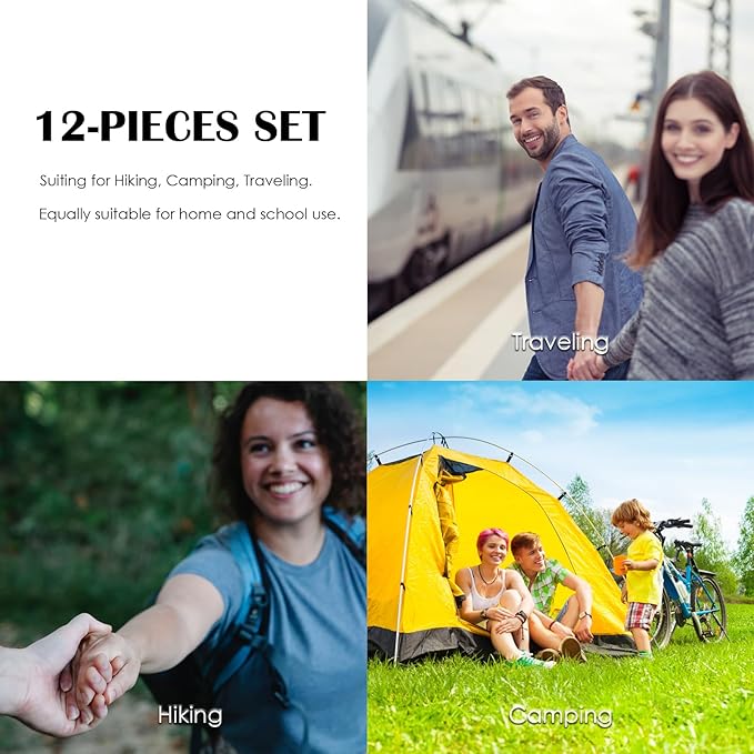 EasyHonor Folding Toothbrush - Soft Potable Travel Size, Individually Wrapped for Home, School, Camping Supplies(12 Pcs)