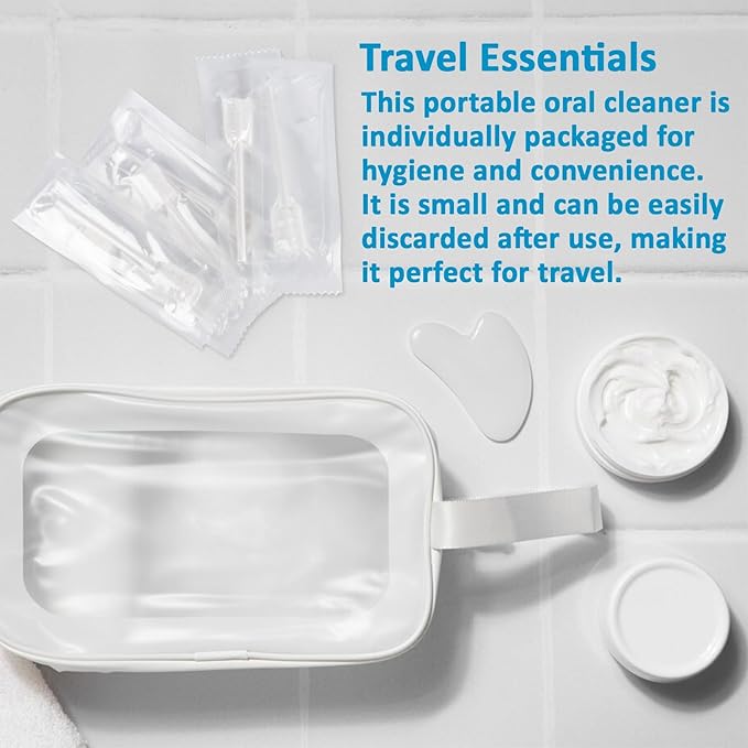 MAQIHAN 50 Gauze Mouth Swabs - Oral Swabs Disposable Toothbrushes Individually Wrapped Swabsticks for Dry Mouth Cotton Gauze on a Stick Dental Oral Care Supplies Mini Thrush Mouth Treatment