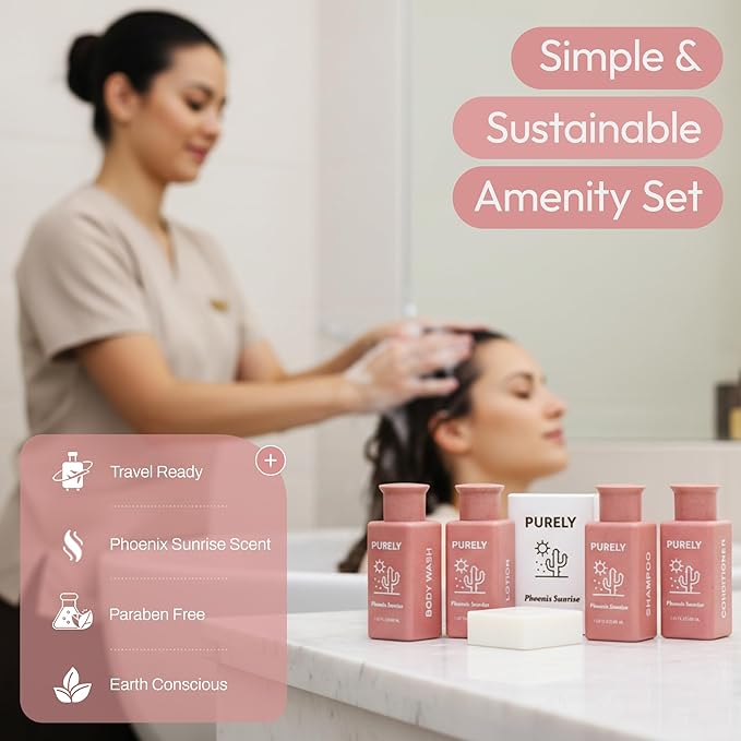 150 piece set | Hotel Soaps and Toiletries Bulk set | For Airbnb Essentials for Hosts | Mini Travel Size Shampoo and Conditioner Sets | Bulk Travel Size Toiletries | Homeless Supplies Bulk Amenities