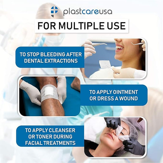 1000 Count 2x2 Gauze Pads - Soft 4-Ply Non Woven Sponges - Non Sterile Dental & Esthetic Wipes - All Purpose Medical Gauze Squares for First Aid, Surgical, Wound Dressing (5 Packs of 200)