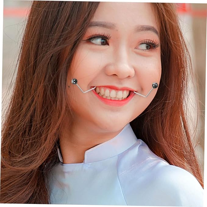 MERRYHAPY 2pairs Facial Maker Portable Face Exerciser for Natural Cheek Comfortable Design for Beautiful Smile Training Easy Manual Use