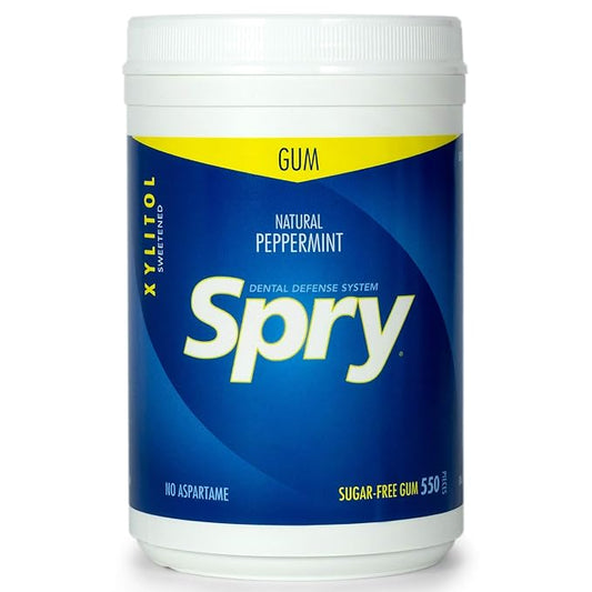 Spry Fresh Natural Xylitol Chewing Gum Dental Defense System - Aspartame-Free, Sugar-Free, Non-GMO, Gluten-Free (Variety Pack, 550 Count - Pack of 2)
