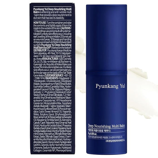 Pyunkang Yul PKY Deep Nourishing Multi Balm - 8g | Hydrating & Soothing All-in-One Balm for Face, Lips & Body, Stocking Stuffer Christmas Holiday New Year gift set