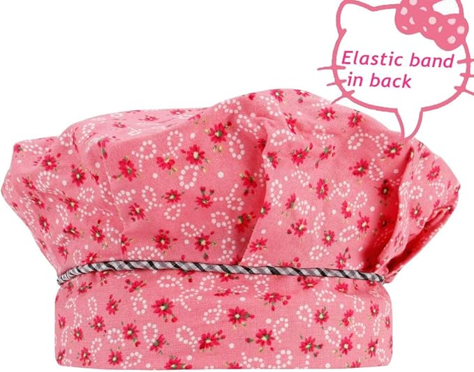 Kids Apron and Chef Hat Set, Adjustable Cotton Child Aprons with 2 Pockets Cute Girls Boys Kitchen Bib Aprons for Cooking Baking Painting