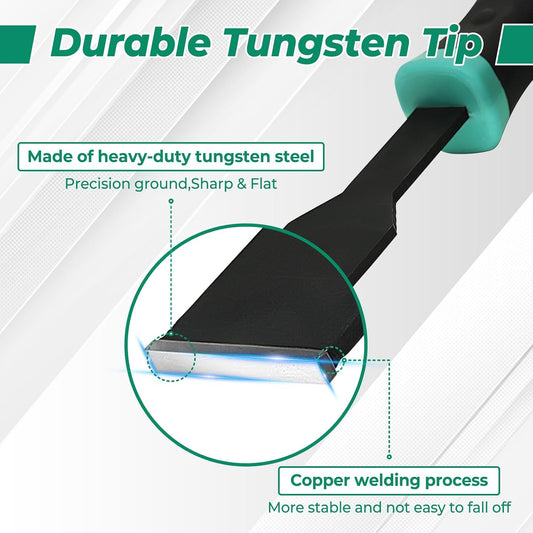 2PCS Carbide Scraper Set(1-1/4 inch & 5/8 inch),Super Gasket Scraper with Durable Tungsten Tip for Remove Gaskets, Carbon and More from Varied Surfaces
