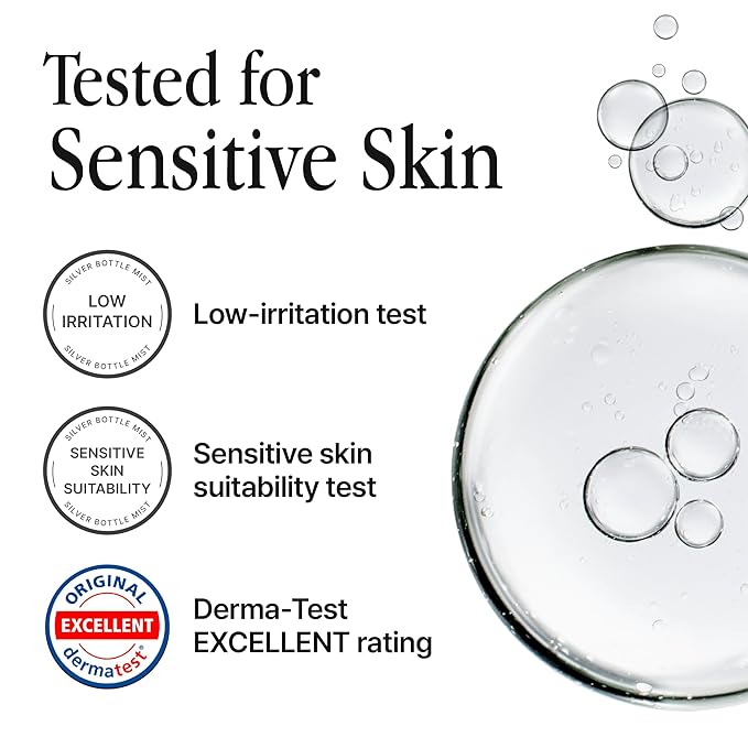 Silver Shield Mist - Facial Barrier Toner Spray, 80% Witch Hazel Water, Centella Asiatica for Skin Barrier Repair, Recovery Calming Mist for Sensitive Skin, Korean Skin Care (1.69 fl oz)