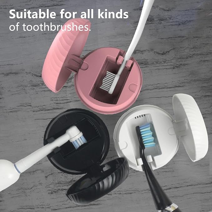 iHave Toothbrush Sanitizer – Wall-Mounted UV Toothbrush Holders for Bathrooms, Stylish Bathroom Accessories and Bathroom Decor for Home & RV, Travel Essentials, Cool Gadgets (White)