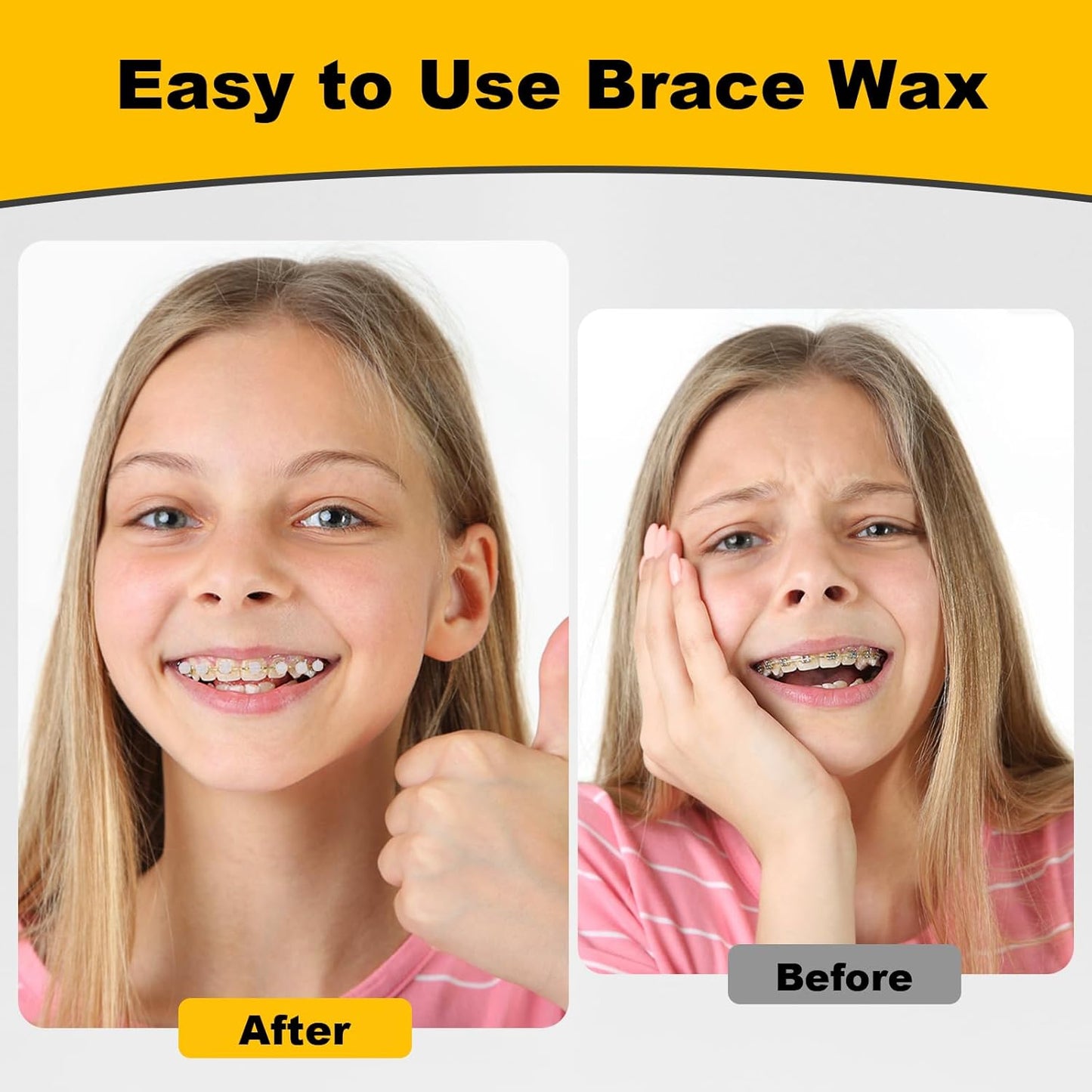 180PCS Braces Wax,Orthodontic Wax with Individual Packaging,Dental Waxs for Brace Travel Home Office,Strawberry