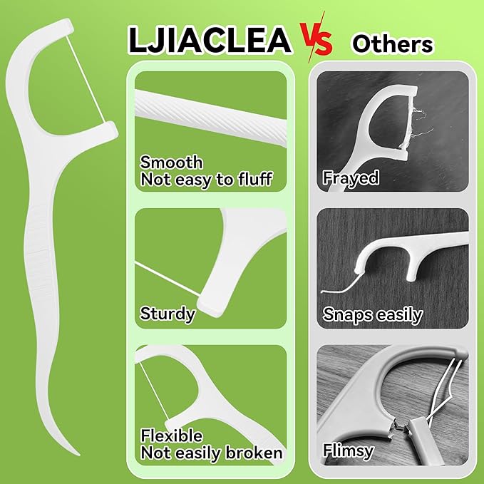 Floss Picks 1000 Count Dental Floss Sticks Gen 5 Bulk Tooth Picks Flossers with Travel Case Toothpicks for Family Restaurant Adults Teeth Cleaning