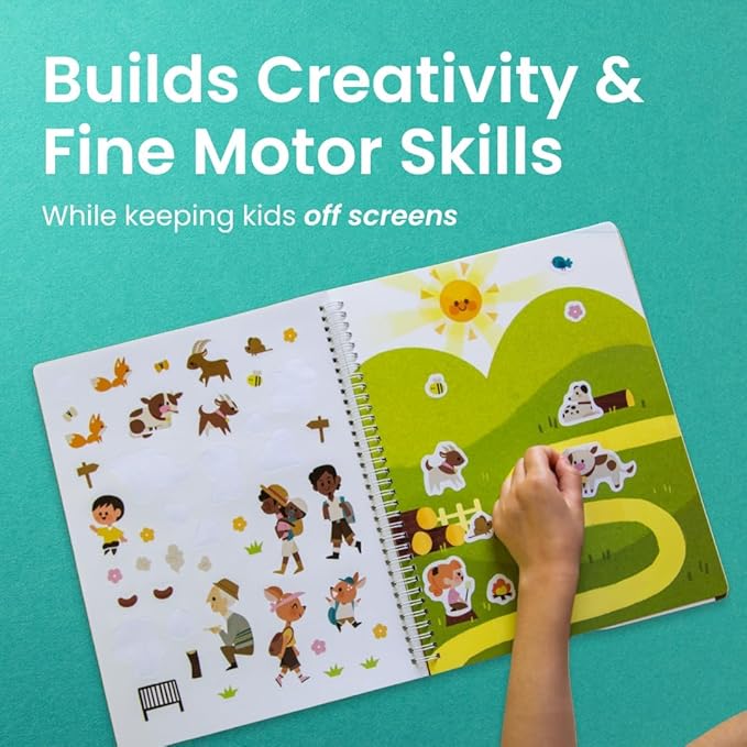 Together with You Sticker + Coloring Book (500+ Valentine's Stickers for Kids & 12 Coloring Pages) Side by Side Activity Book, Fun Road Trip Activity, Cute Craft for Boys & Girls Ages 2-4 4-8, 8-10