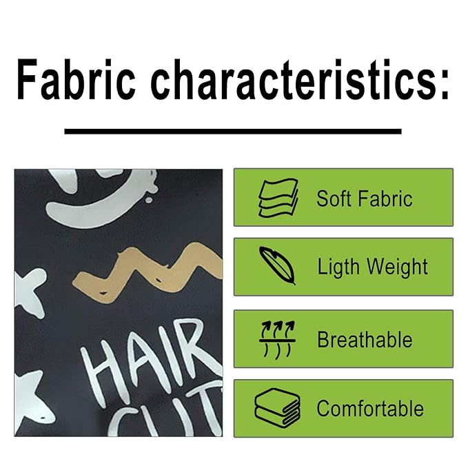 Barber Cape for Kids, Hair Cutting Cape, Professional Salon Hairdressing Cape for boys, Waterproof & Light Weight & Machine Washable - 39”× 51”（Crown Pattern）