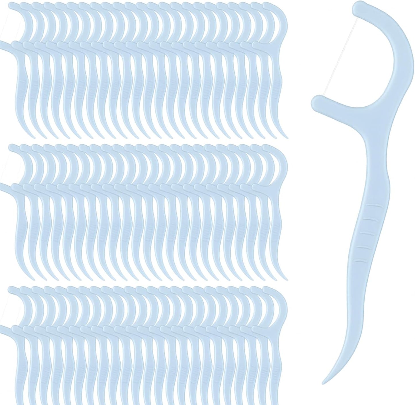 Dandat 2000 pcs Dental Floss Picks Bulk High Toughness Clean Tooth Picks Flossers Dental Floss Flossers for Teeth Cleaning Family Travel Tight Space Cleaning Plaque Remover (Blue)