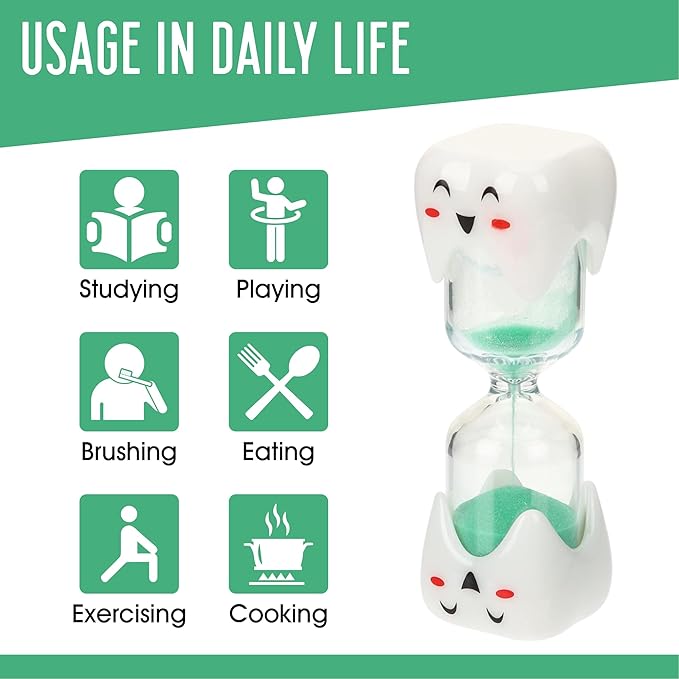 2 Minute Toothbrush Sand Timer for Kids - Single Large Pack Smiley Hour Glass