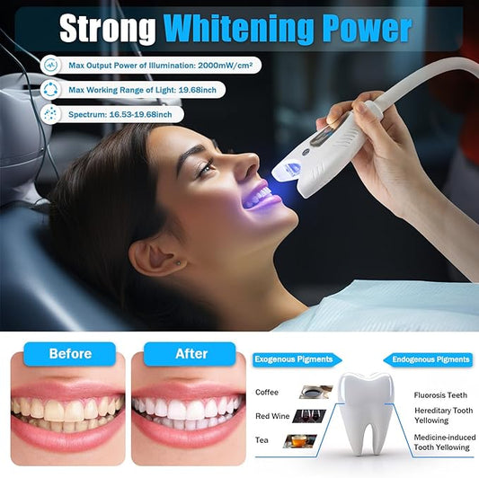 Portable Teeth Whitening Machine with LED Light, Teeth Bleaching Accelerator Light, LED Dental Teeth Whitening Light with Bleaching Accelerator