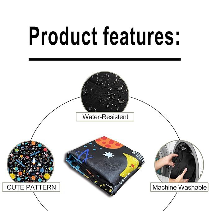 Barber Capes for Kids Hair Cutting Cape Salon Hairdressing Cape for Boys Girls Waterproof & Light Weight & Machine Washable - 39”× 51”(Galaxy Pattern)