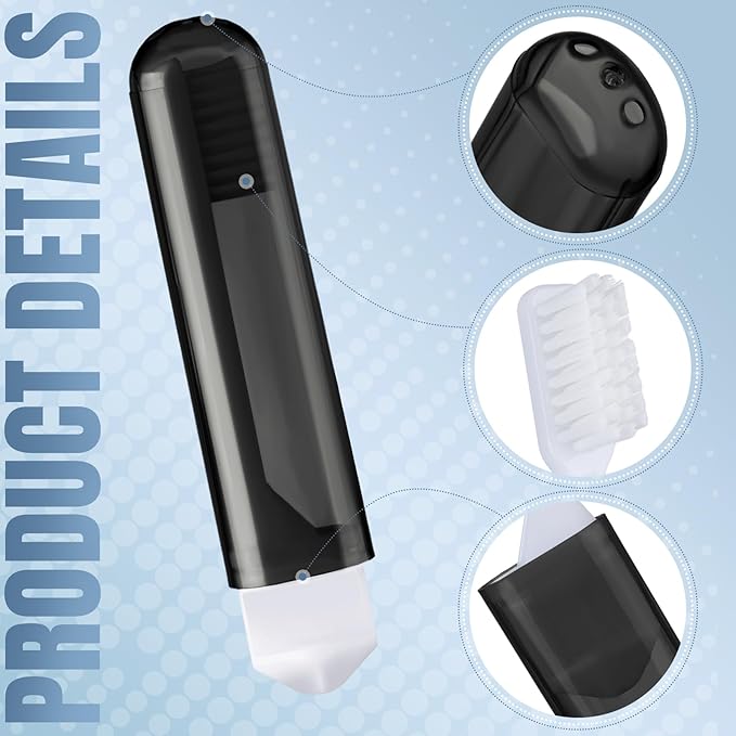 Patelai 4 Pieces Travel Toothbrush Set, Soft Bristle Mini Foldable Tooth Brush with Case, Individually Wrapped Small Portable Travel Size Toiletries Stuff for Camping (Honey Color)