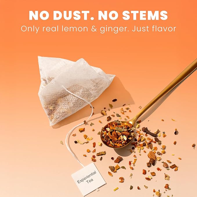 LEMON & GINGER, loose leaf 100 tea bags BRIGHT, ZESTY AND SOOTHING