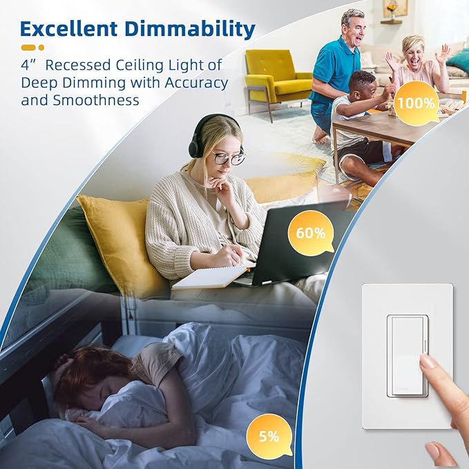 12 Pack Recessed Lighting 4 inch, 4000K Ultra-Thin LED Canless Recessed Lighting, Retrofit Dimmable Recessed Lights, 1200LM 12W=150W Wafer Lights - ETL & Energy Star Certified