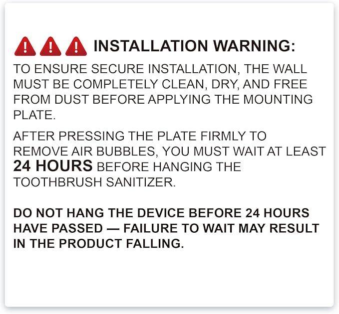 Sanitizeri Toothbrush Holder, Sanitizeri Toothbrush Cleaner, 2000mAh Rechargeable Cordless Wall Mounted Holders for Bathroom, 4 Slots & Timer Function, Ivory