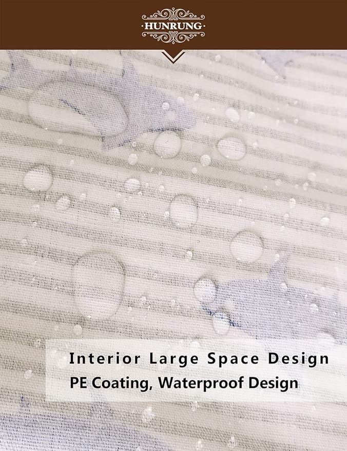 HUNRUNG Rectangle Storage Basket Cute Canvas Organizer Bin for Pet/Children Toys, Books, Clothes Perfect for Rooms/Playroom(Shark)