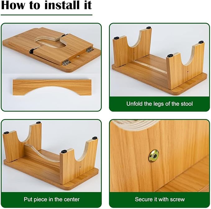 StrongTek Wooden Step Stool for Adults & Kids, Compact 7.5" Low One-Step Bedside Stool with Non-Slip Surface, Portable Step Ladder for Bedroom & Bathroom, Supports Up to 300 lbs