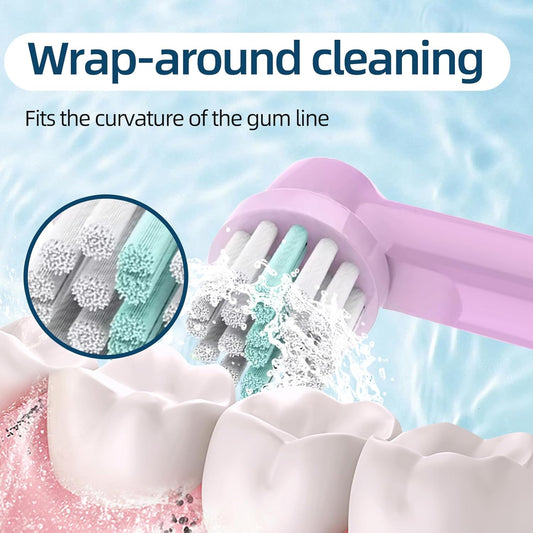 Kids Toothbrush Heads Compatible with Oral B - Electric Toothbrushes, Replacement Brush Heads with Protective Caps, 4/8/12/16 Pack (12)