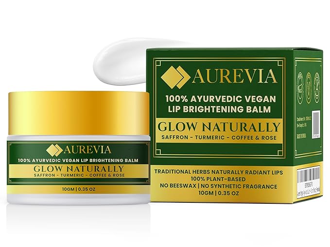 Vegan Lip Brightening Balm – Ayurvedic Lip Care for Dark & Smoker Lips | Deeply Hydrating, Moisturizing & Nourishing with Rich Antioxidants – Clean Beauty Plant-Based Formula