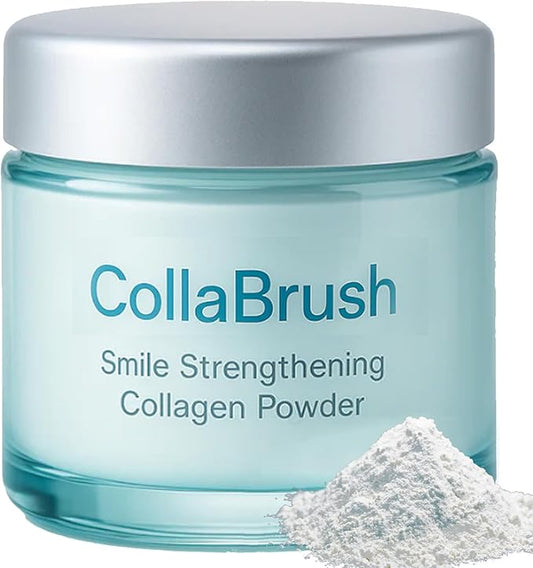 Collabrush Collagen Powder, Collagen+Hydroxyapatite Gum Toothpaste Care Powder, Smile Strengthening CollagenPowder, Protect Gum & Enamel Care