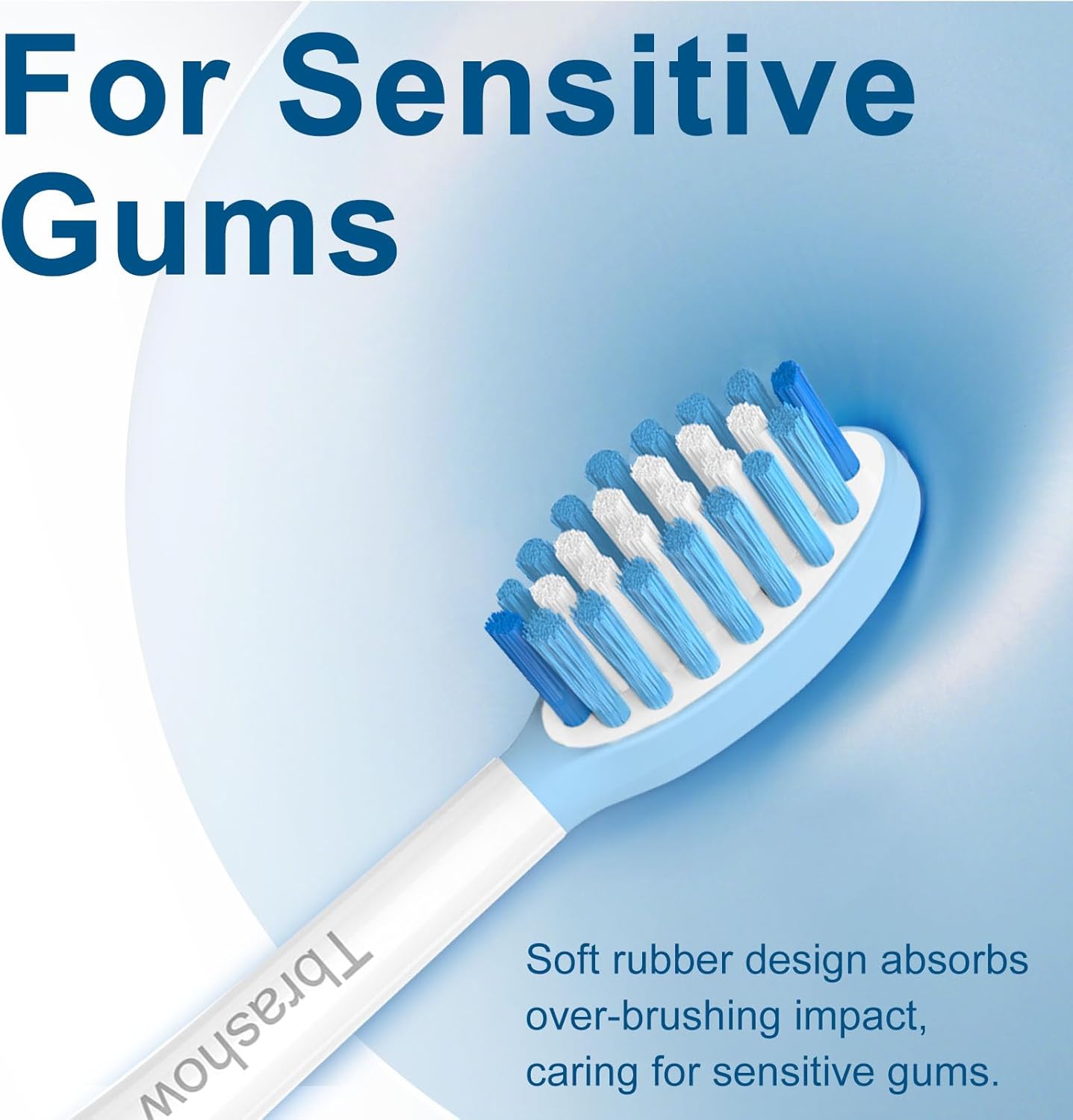 Replacement Toothbrush Heads for Philips Sonicare Toothbrush Heads, Compatible with Philips Click-on Toothbrushes, Sensitive Gum Care, 8 Pack