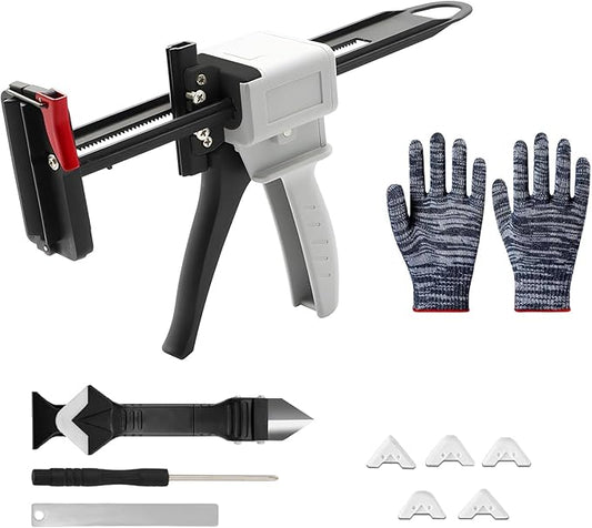 2025 New Toothpaste Tube Gun,Toothpaste Tube Glue Gun Squeezing Machine,Silicone Caulk Guns,Toothpastes Guns Dispenser,for DIY Projects,Caulking Sealant,Silicone Glue(White)