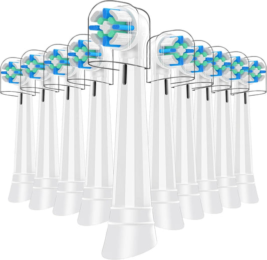 10PCS Replacement Heads Compatible with Oral B iO 3 4 5 6 7 8 9 10 Series Electric Toothbrush,Toothbrush Heads Compatible with Oral B iO Replacement Heads, Medium Bristles for Effective Cleaning,WHITE