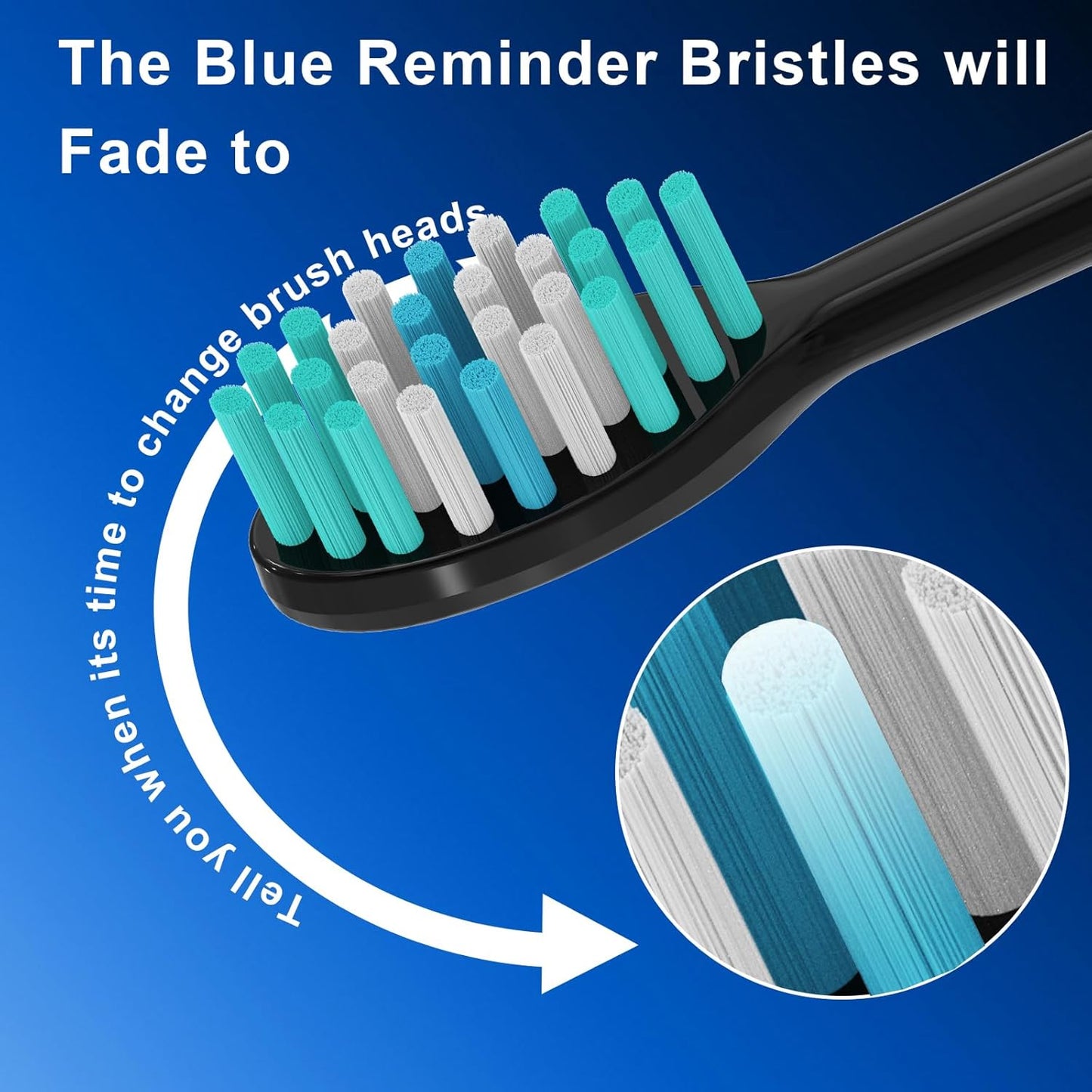 12 Pack Replacement Toothbrush Heads for AquaSonic Black Series & Pro/Vibe Series/Duo Series Pro - Compatible with AquaSonic Electric Toothbrush, Dupont Bristles with Cover-Black