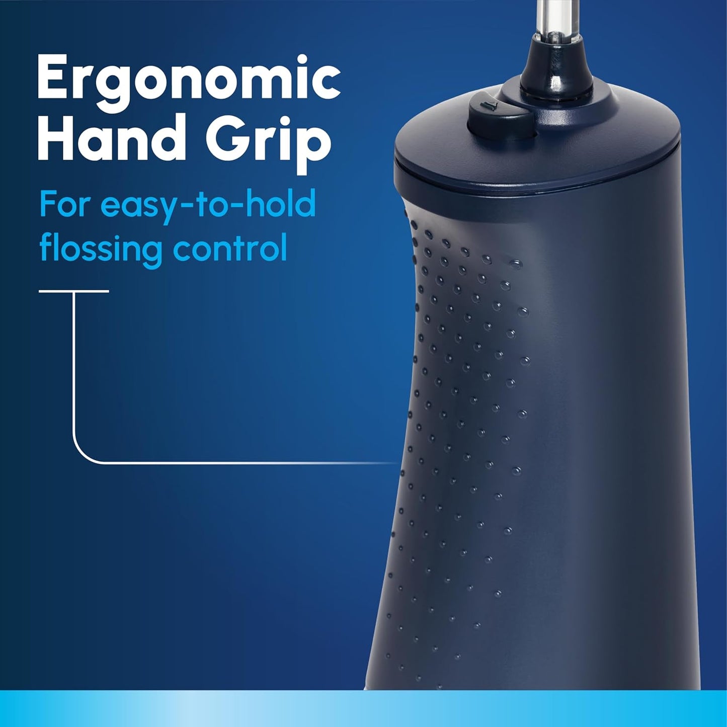 Waterpik Cordless Pulse Rechargeable Portable Water Flosser for Teeth, Gums, Braces Care and Travel with 2 Flossing Tips, Waterproof, ADA Accepted, WF-20 Blue, Packaging May Vary