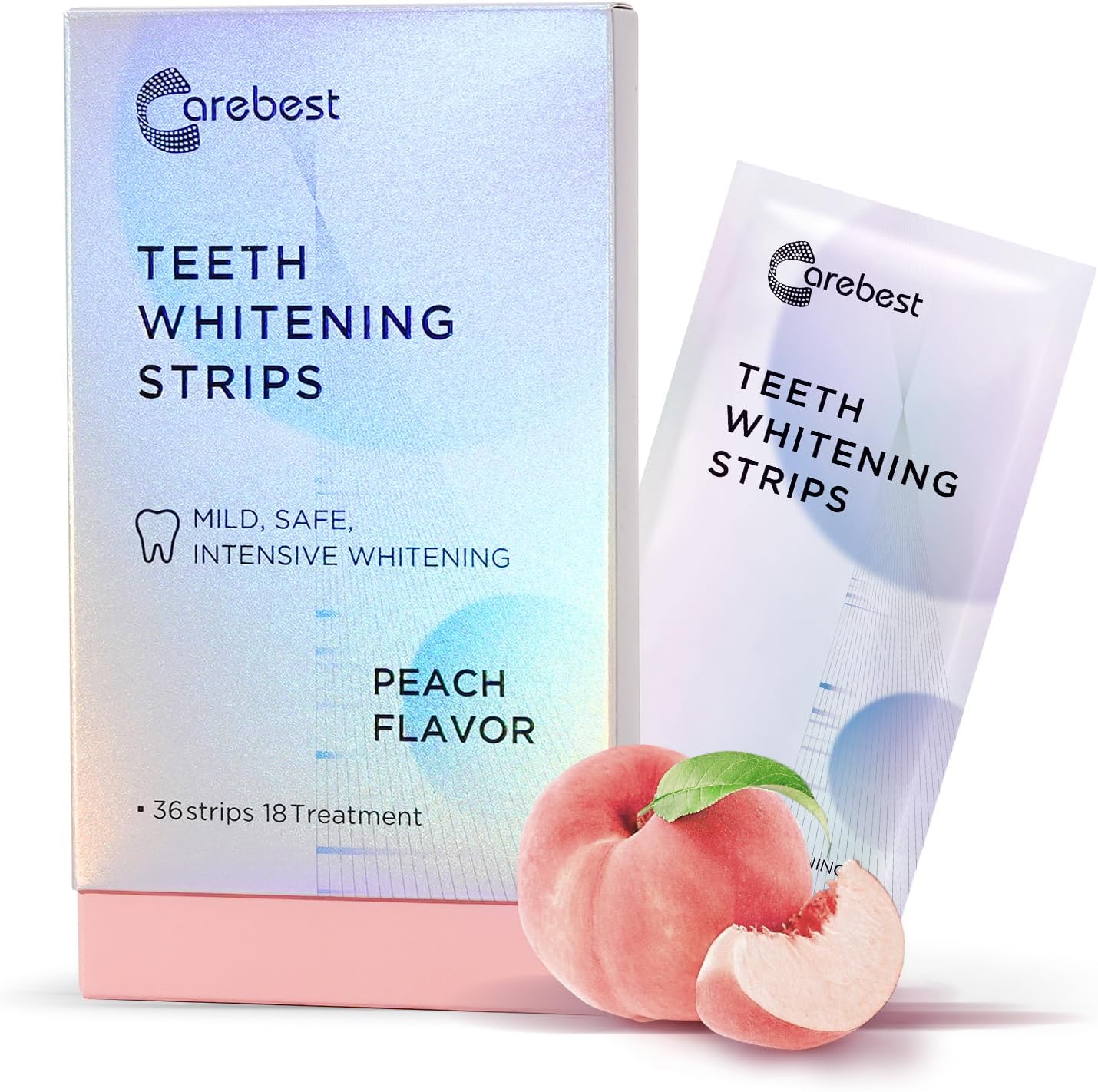 Teeth Whitening Strips 18 Treatments,Enamel Safe Strips Whitening Without The Harm,Non-Slip Whitening Strips for Sensitive Teeth