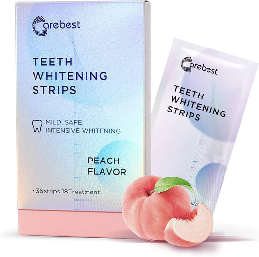 Teeth Whitening Strips 18 Treatments,Enamel Safe Strips Whitening Without The Harm,Non-Slip Whitening Strips for Sensitive Teeth