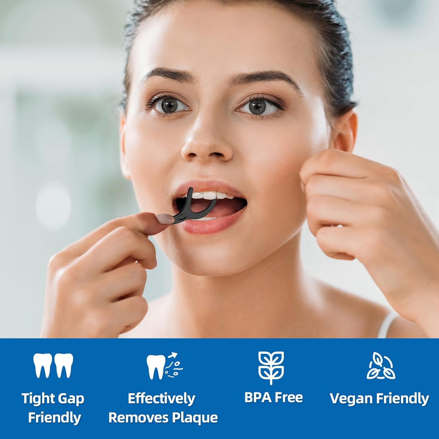 Biodegradable Dental Floss Picks - Easy Glide for Fresh Breath and Healthy Gums