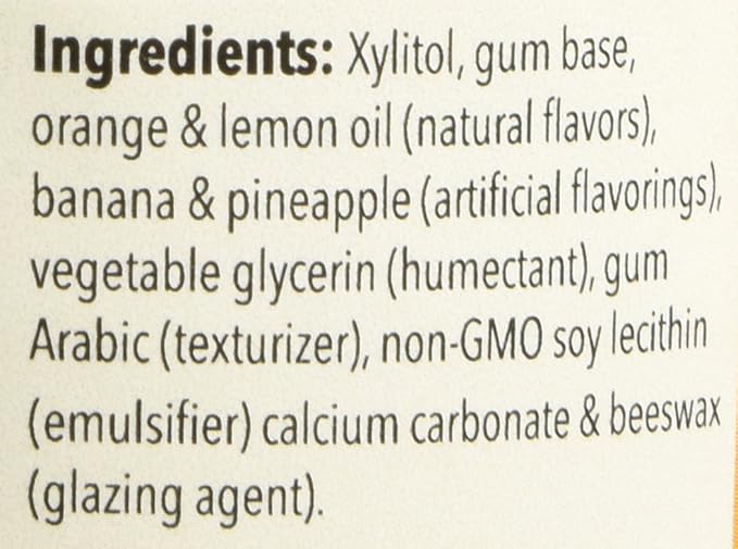 Spry Fresh Natural Xylitol Chewing Gum Dental Defense System - Aspartame-Free, Sugar-Free, Non-GMO, Gluten-Free (Fresh Fruit, 100 Count - Pack of 2)