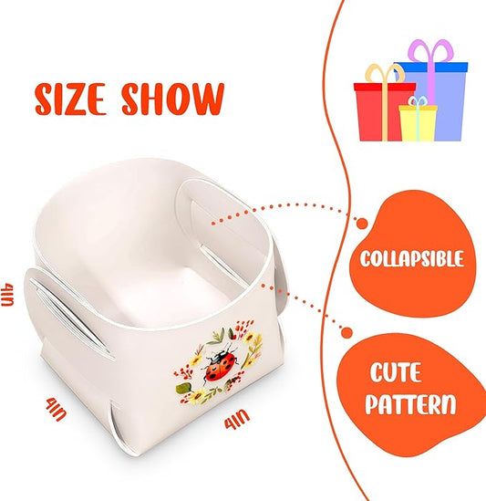 Ladybugs Makeup Brush Holder, Decorative Desk Organizer for Jewelry Pen Pencil Glasses Storage, Ladybugs Lovers Themed Gifts Stuff For Girls Teens Kids Women!