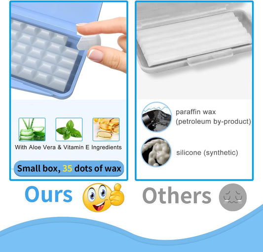 Dental Wax for Braces,Orthodontic Wax for Braces with 2 PCS Scraper Kit(4 PCS)