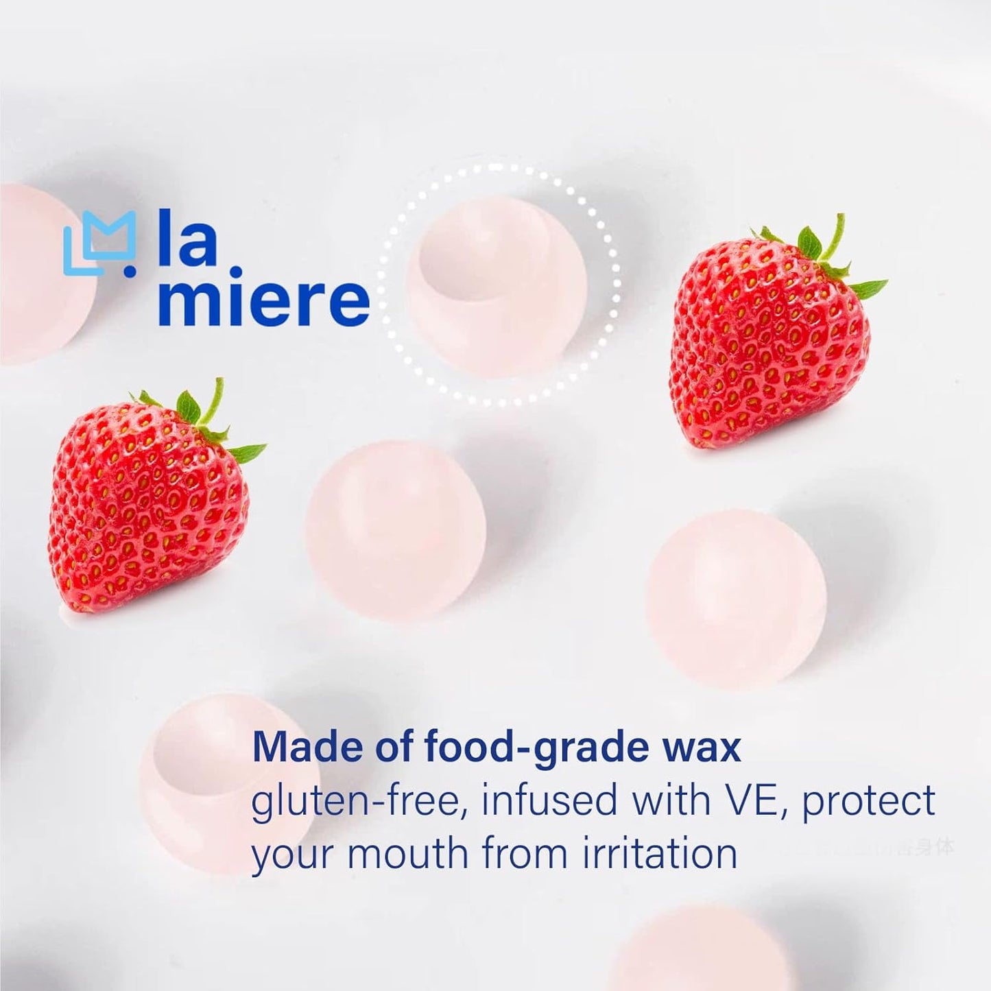 LA MIERE Orthodontic Wax for Braces Wax Dots 90 Individual Hygienic Packaging Dental Wax Strawberry