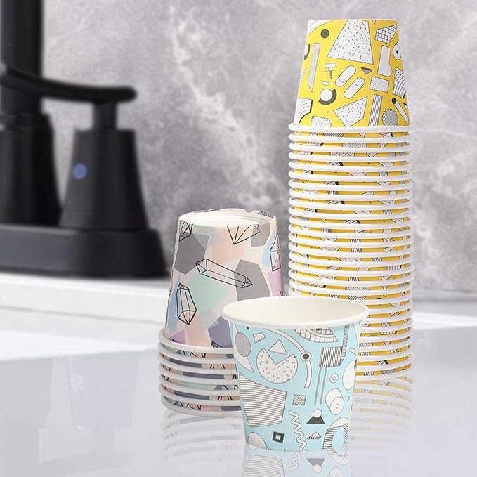 Lamosi 5 oz Paper Cups 300 Pack, Small Paper Cups, 5 oz Disposable Bathroom Cup for Mouthwash, Parties, Picnics and Barbecues