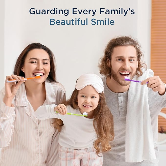 Extra Soft Toothbrush for Sensitive Gums, Wide Head Soft Bristle Toothbrush with 10000 Soft Flossing Micro Nano Bristles for Adults, Pregnant Women, Elderly, Braces